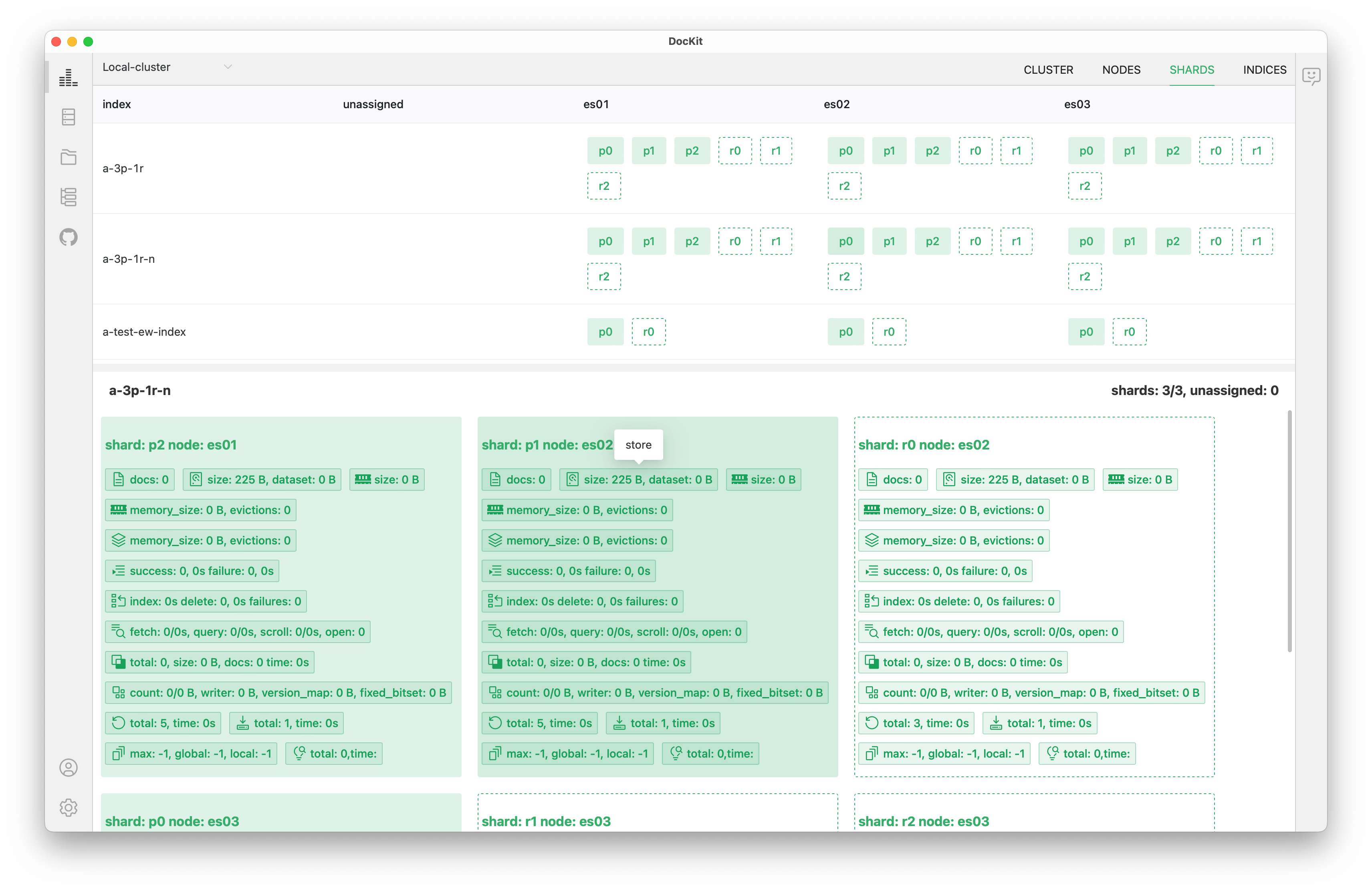 DocKit Shards manage UI